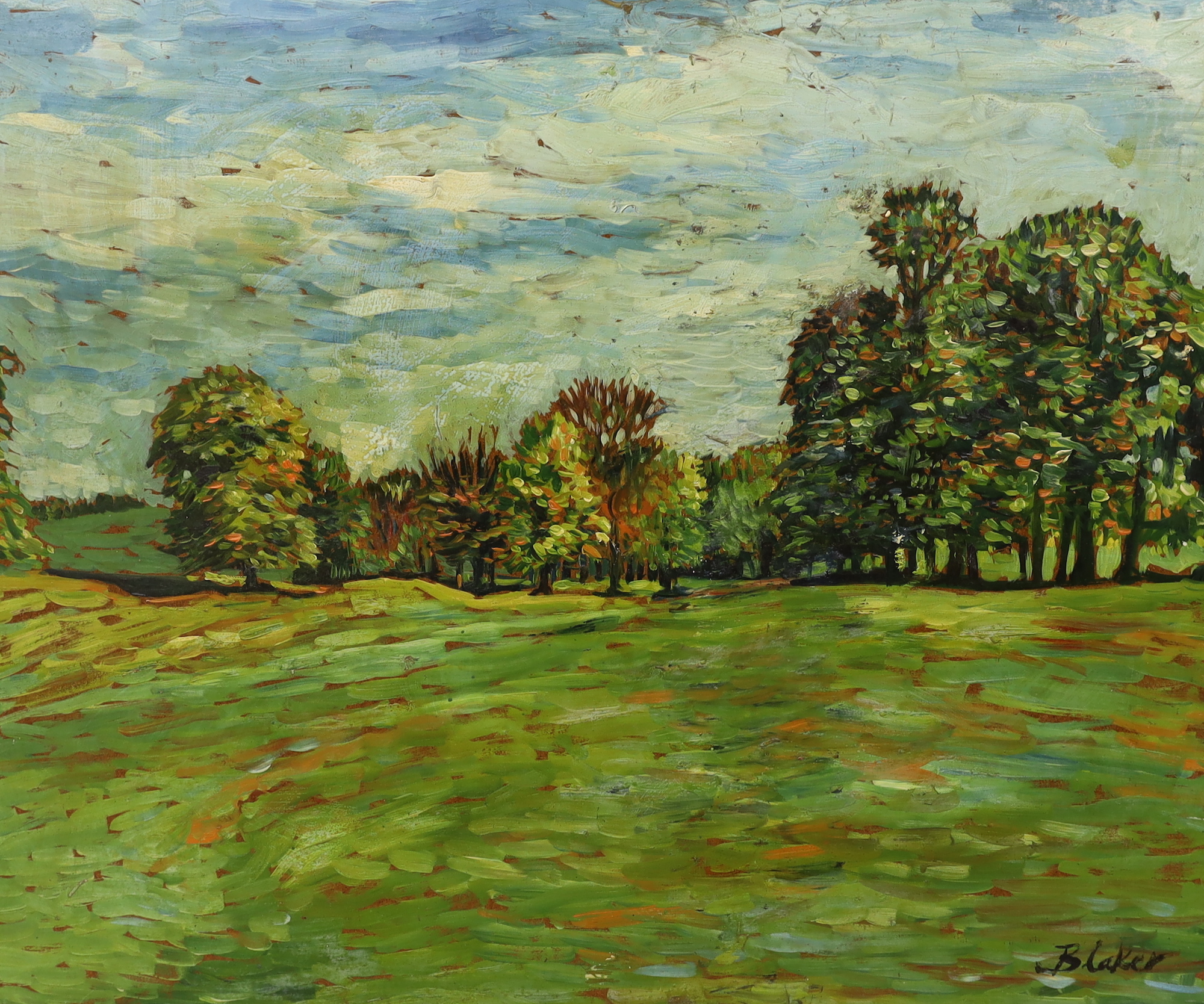 Michael John Blaker (1928-2018), two oils on board, Ellington Park, Ramsgate and one other, signed, each 51 x 60cm, unframed